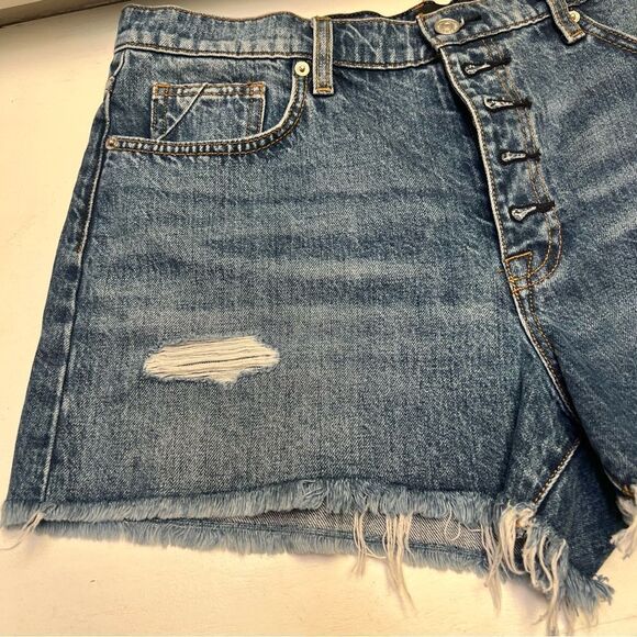 7 for all Mankind MONROE CUT-OFF SHORT Blue Denim Size 32 NEW MSRP $148 - Picture 6 of 11